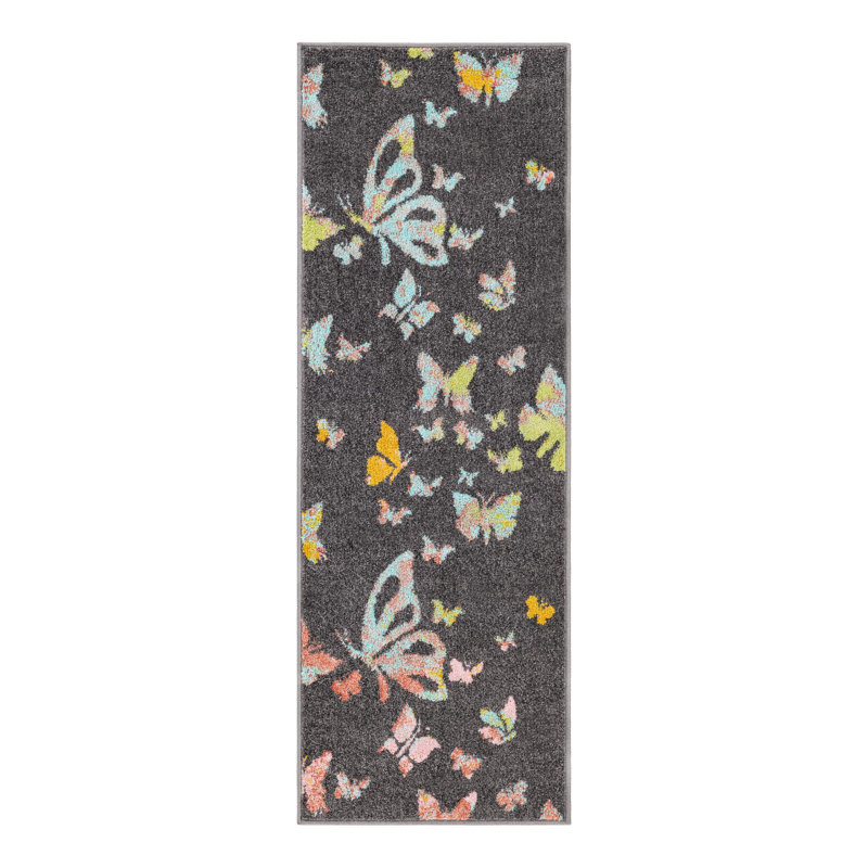 Tapis pour enfant Unique Loom Butterflies, Tapis de couloir 2 pi 2 po x 6 pi 1 po