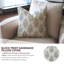 Housse de coussin Fabividine Boho, imprimé floral en lin, brun, Samrat-108106671-108106680