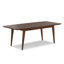 Table de salle à manger extensible en noyer de 66 à 84 po de style moderne Mid-Century Draper