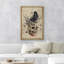 Moineau debout sur un squelette, horreur moderne, gothique, maussade, illustrations sombres, œuvre d'art moderne-101165790-101165787