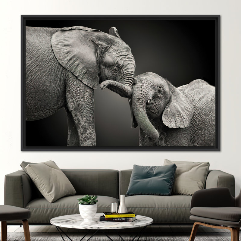 Print on Canvas, 25 cm H x 35 cm W, Black Floater Framed