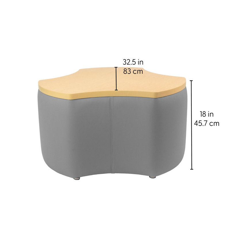 Table de repose-pieds revêtue Pro Series de 18 po de hauteur, Rouge / Gris