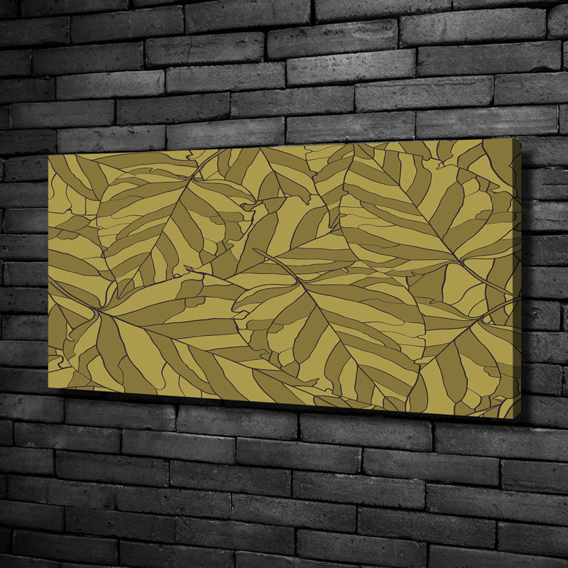 Leaves - No Frame Print on Glass, Canvas, 50cm H x 100cm W x 2cm D