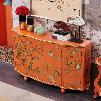 Four-Door Painted Accent Cabinet-Sideboard