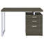 Bureau réversible à 3 tiroirs gris patiné-637580887