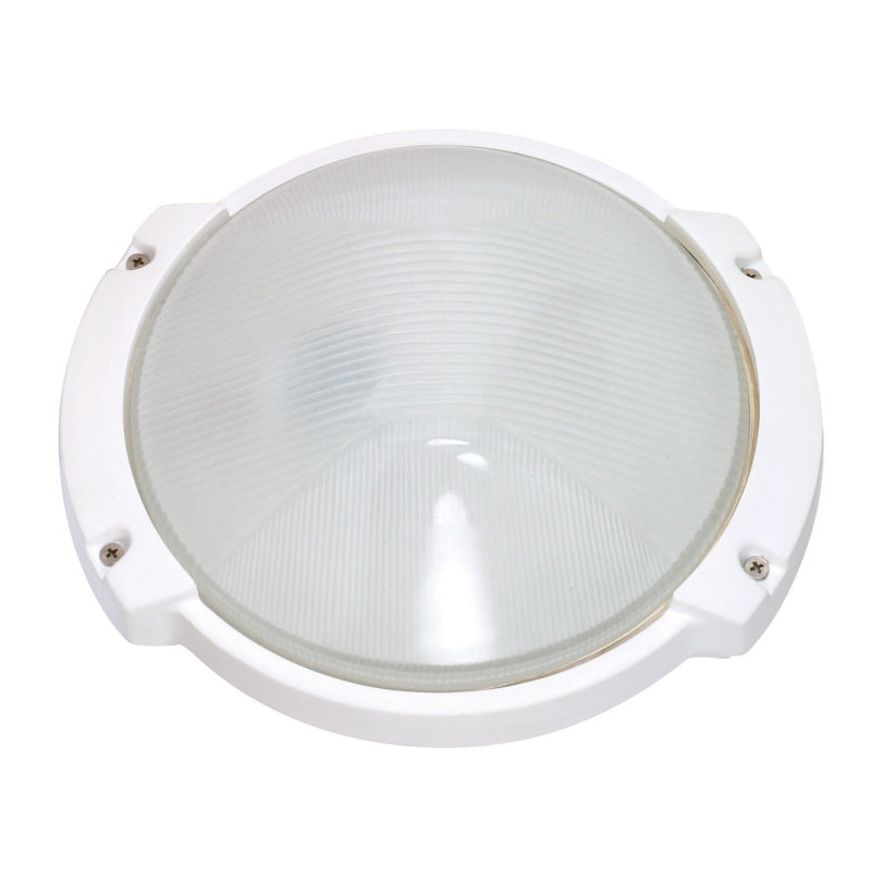 Yanira 1 - Bulb Outdoor Flush Mount, Incandescent, Semi Gloss White