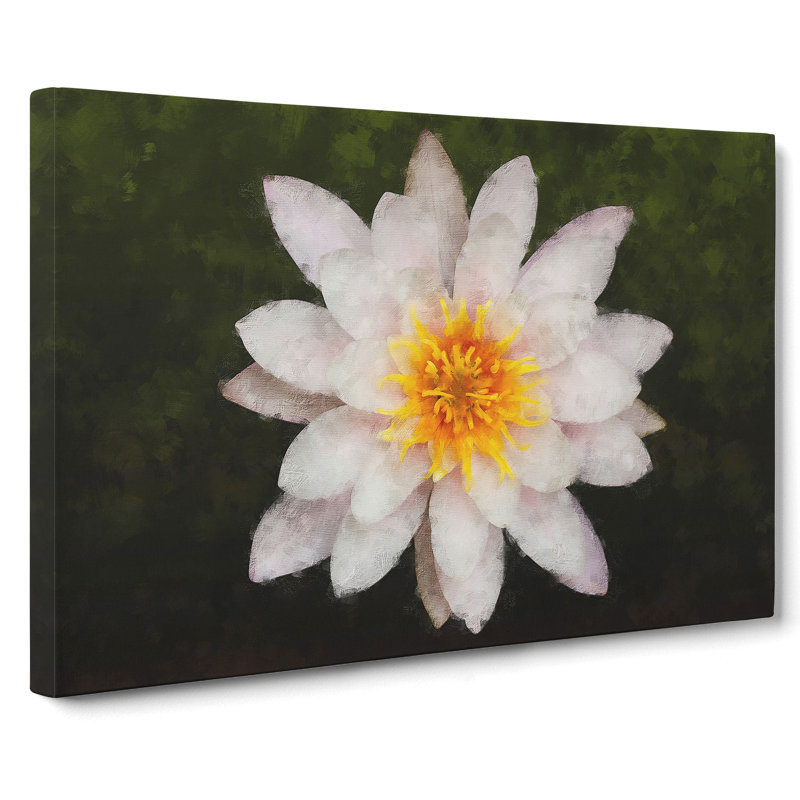 White Lily Flower - Unframed Graphic Art, 35cm H x 50cm W,  Wrapped Canvas