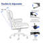 Fauteuil de direction en cuir véritable à dossier moyen avec structure en aluminium et fauteuil pivotant pour ordinateur-1328196405