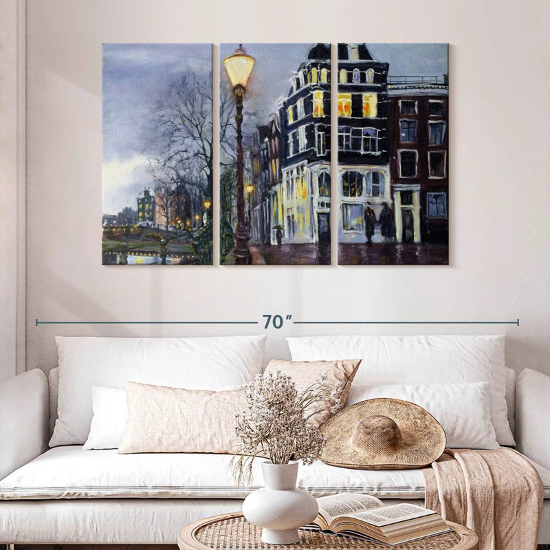 Sirci au crépuscule, Amsterdam, H 32 po x l 50 po