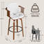 Ensemble de 2 tabourets de bar pivotants à dossier haut 26 po avec repose-pieds-384928483-384928494