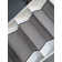 New Black and White Herringbone Faux Sisal Carpet Stair Runner Black whipped edge