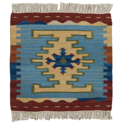 Kenny Square 40 cm x 40 cm Flatweave Kilim Indoor / Outdoor Area Rug