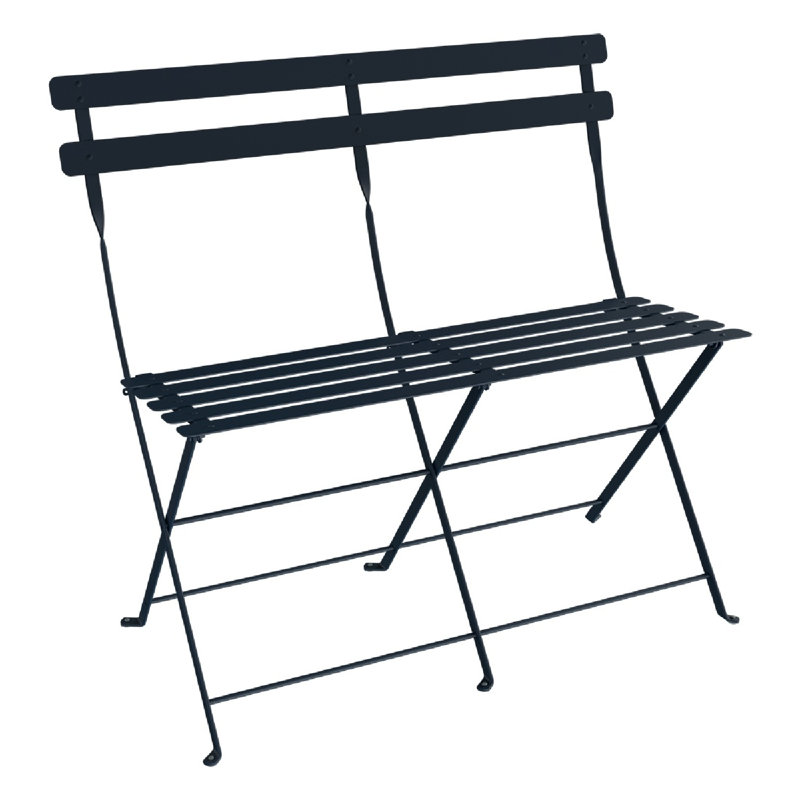 Bistro Outdoor Bench, Deep Blue