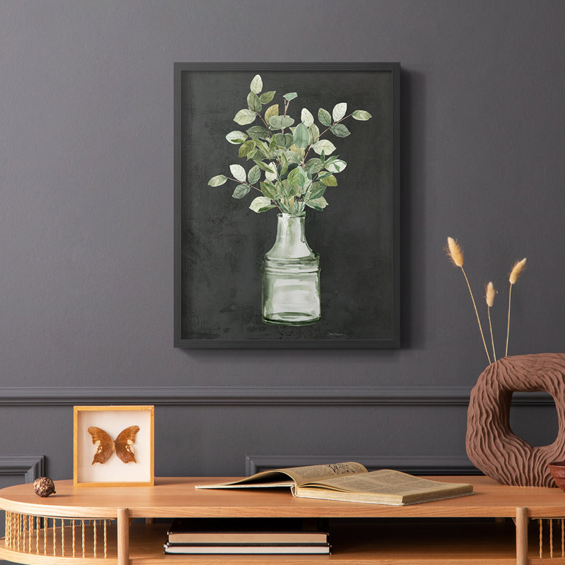 Artisanal Bouquet I, reproduction encadrée - bois massif, Noir, H 28 po x l 22 po