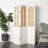 Bigham Beige Wood Hinged Foldable Partition 3 Panel Room Divider Screen w/ Burlap Window Pane Design