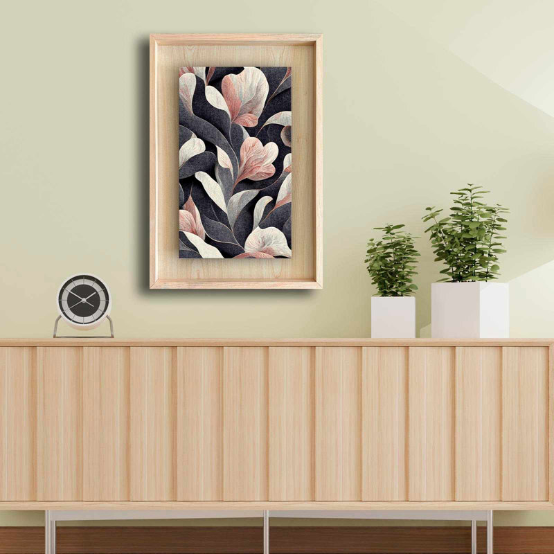 Elegant Framed Decorative Painting, 16.9 x 24.8 inches | 100% Solid Wood Frame (Thickness: 1.2 inches), 100% Maple MDF Background (Thickness: 0.1 inches), UV Printing | Perfect Wall Art for Home & Office Décor