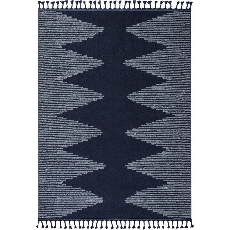 Loop-De-Loop Geometric Synthetic Area Rug