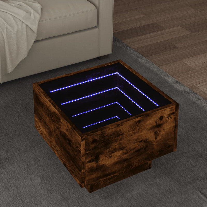 Damaiah End Table, Smoked Oak