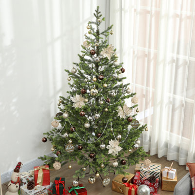 Arbre de Noël artificiel clairsemé avec base en acier
