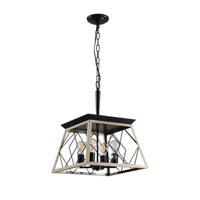 4- Luminaire suspendu en métal pour le salon - Style traditionnel avec compatibilité E26
