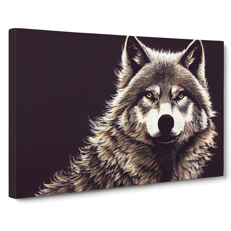 Effervescent Wolf - Wrapped Canvas, 35cm H x 50cm W x 3cm D