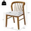 Chaise de salle à manger Mid-Century moderne en bois d'hévéa avec assise rembourrée-125098511