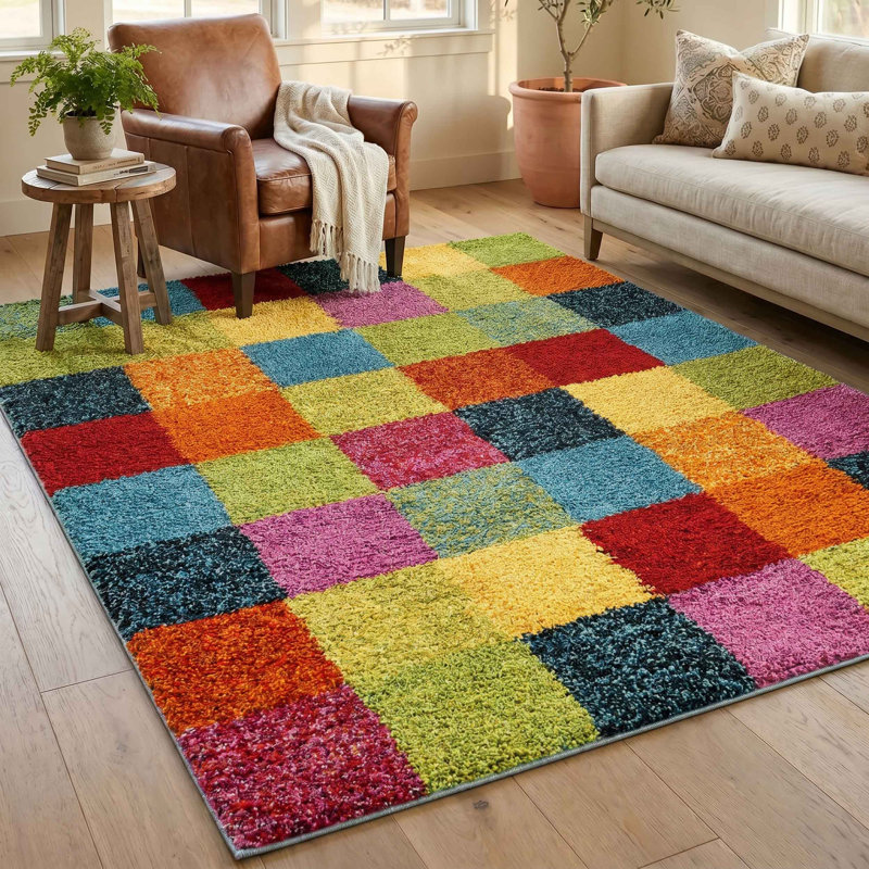 Geometric Area Rug, 60 x 220 cm (Runner)