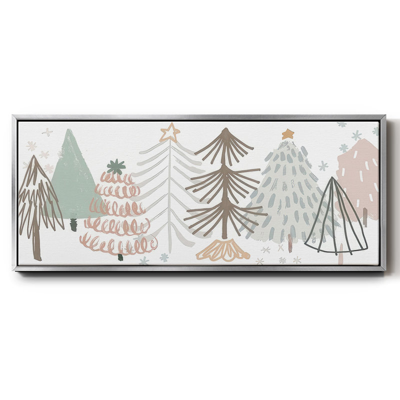 Christmas  Tree Sketchbook- Framed Canvas, 12" H x 30" W