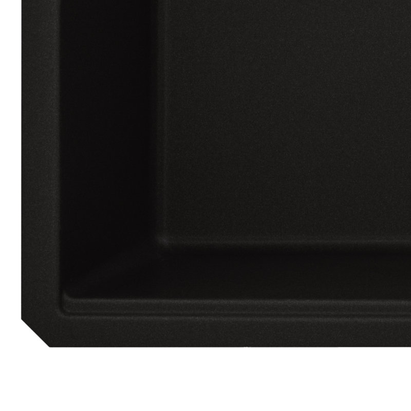 Ruvati 32 x 19 inch Granite Composite Undermount Single Bowl Kitchen Sink, Espresso 