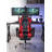 Red Faux Leather Convertible Chair, 360° Swivel, Height Adjustable, Complete With Headrest, Lumbar Support, And Footrest; Suitable For Both Gaming And Office Work.-133984417