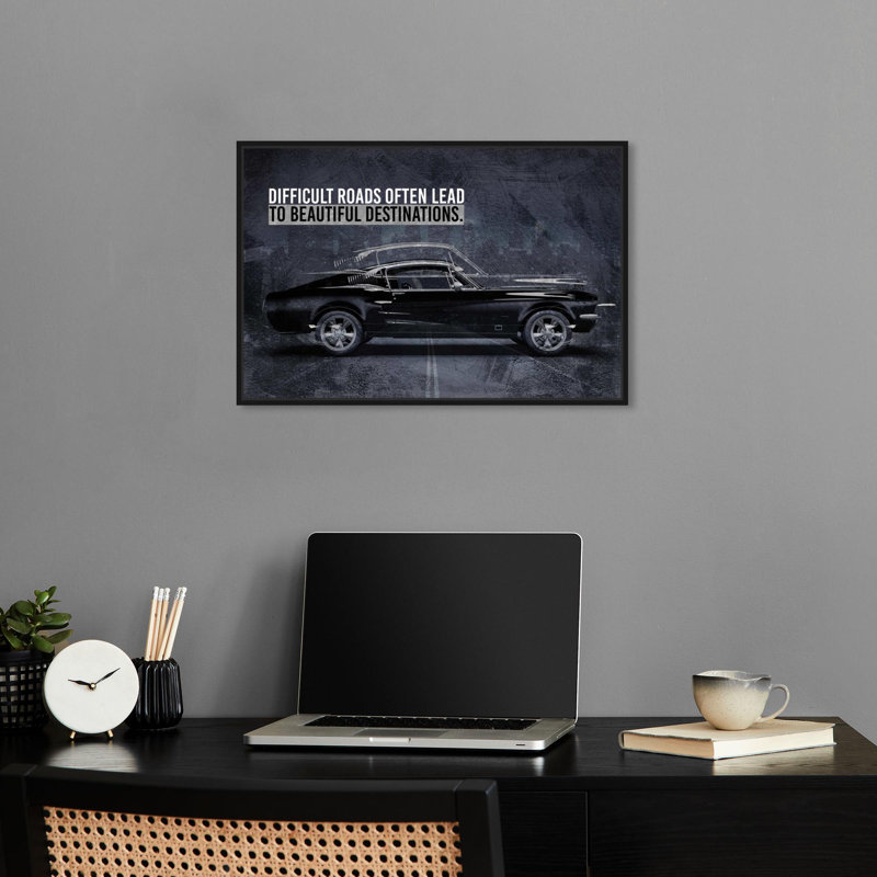 Impressions d'art sur toile Mancave, H 11 po x l 16 po, Cadre noir