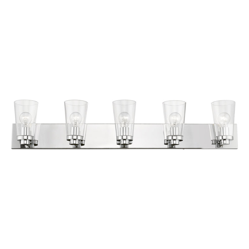Yazlyn 5 - Light Dimmable Bath Bar, Polished Chrome