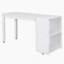 Lit mezzanine basse avec armoire, tablettes et bureau portatif à roulettes, lit multifonctionnel-1352317922