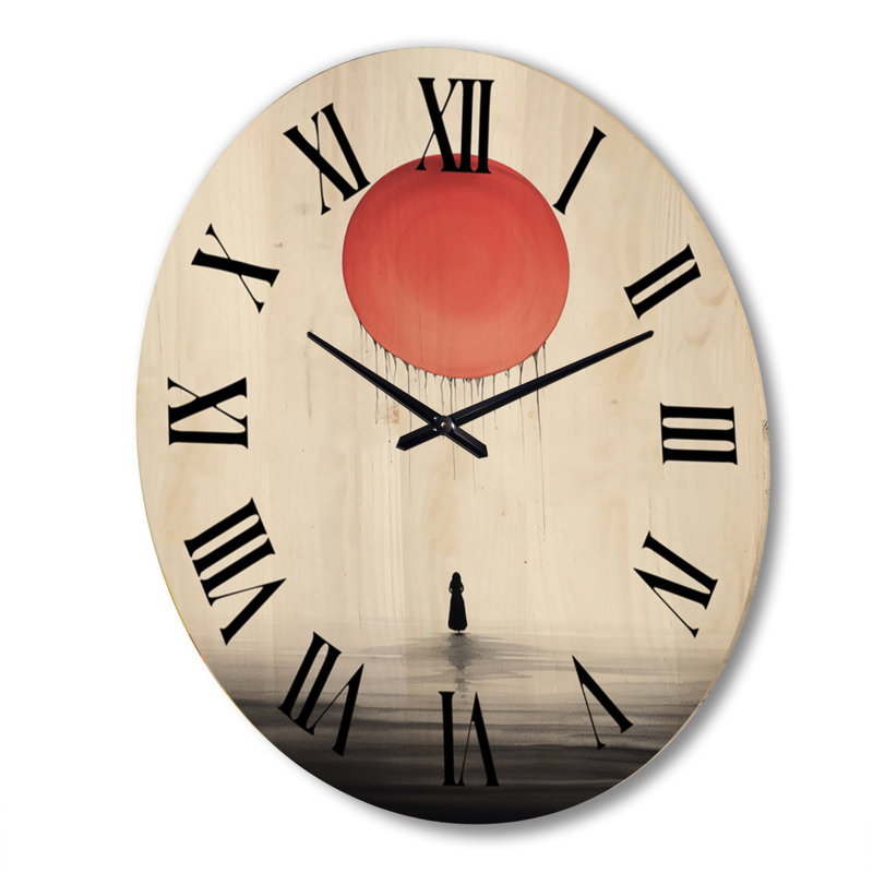 Horloge murale en bois surdimensionnée Serenity, Très grand