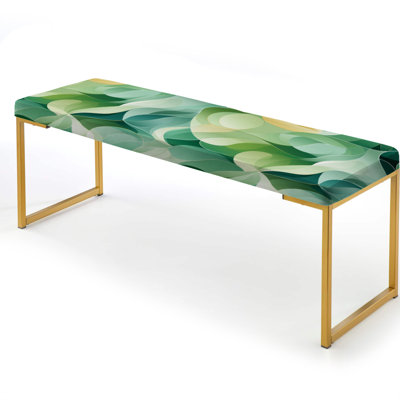 Green Natures Organic Fusion - Geometric Upholstered Gold Bench