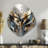 Abstract Shapes And Lines IV - Nebula Shape Gold Wall Clock - Unique Shape-106198643