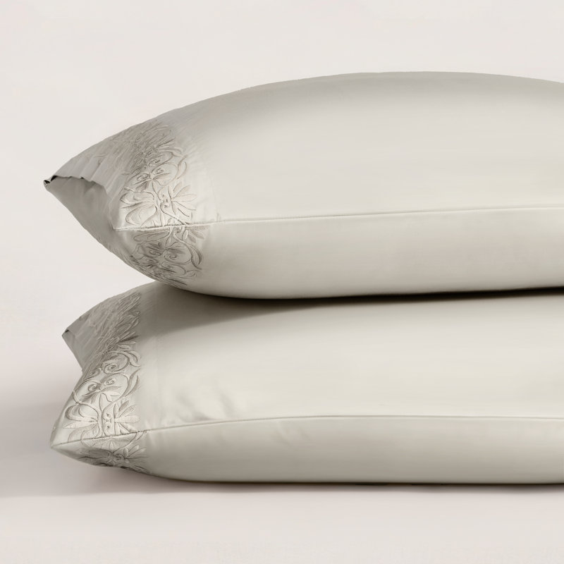 Ariane Pillowcase Set, King, Ivory