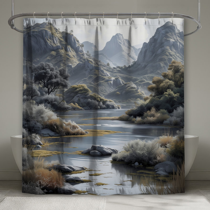 Rideaux de douche Mountain River, L 70 po x H 84 po