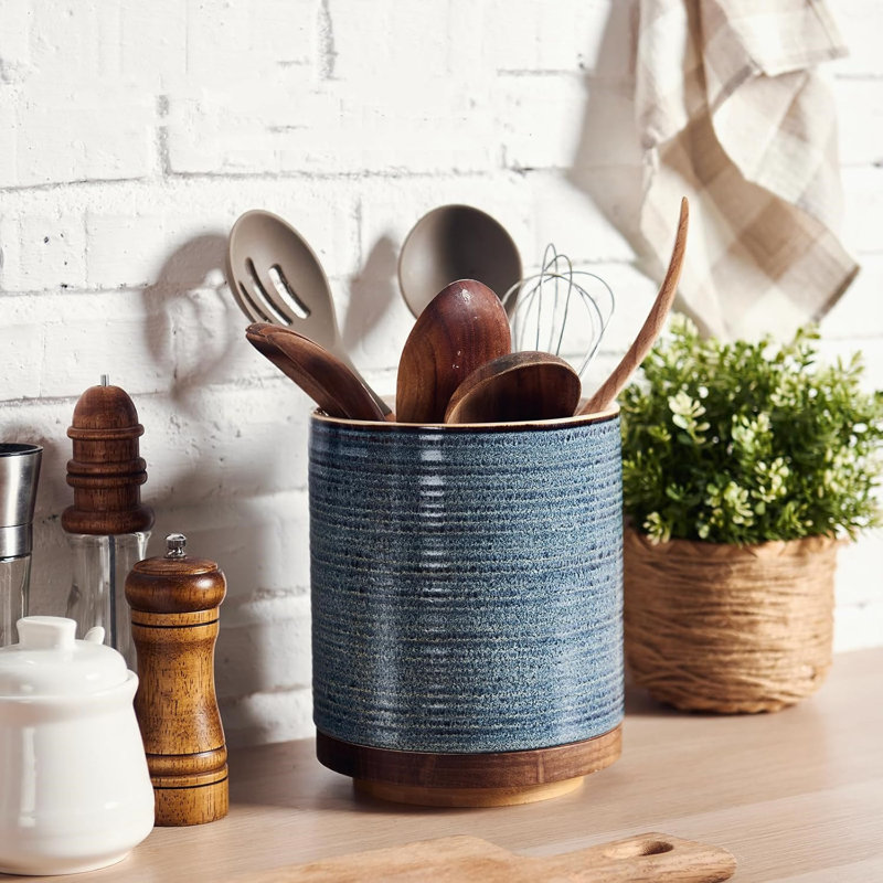 Stainless Steel Round Utensil Crock