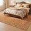 Tapis Fitzroy traditionnel à motif floral intégral orange, vert et crème, lavable en machine, antidérapant, à poils courts, pour intérieur et extérieur, adapté aux animaux domestiques, idéal pour le salon, la chambre, la salle à manger, l'entrée, le corridor ou le bureau.-32436338