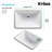 Elavo White Ceramic Rectangular Undermount Bathroom Sink