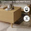 Table basse de 47 po en bois naturel avec tiroir