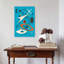 Mid-Century Cosmic Shapes Abstract Minimalist Landscape Nature Wall Art Print 1 Piece Wrapped Canvas Wall Art-1453834979