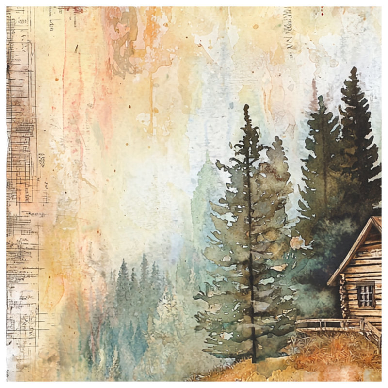 Rustic Cabin Forest Blankets, 50in W x 60in H