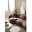 Canapé de salon Mid Century Modern Curved, canapé en tissu Boucle pour chambre à coucher, bureau, appartement, brun-1114548286