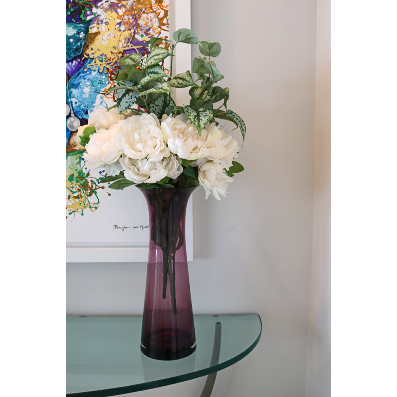Madison Handmade Glass Table Vase, Violet, 18" H x 7" W x 7" D