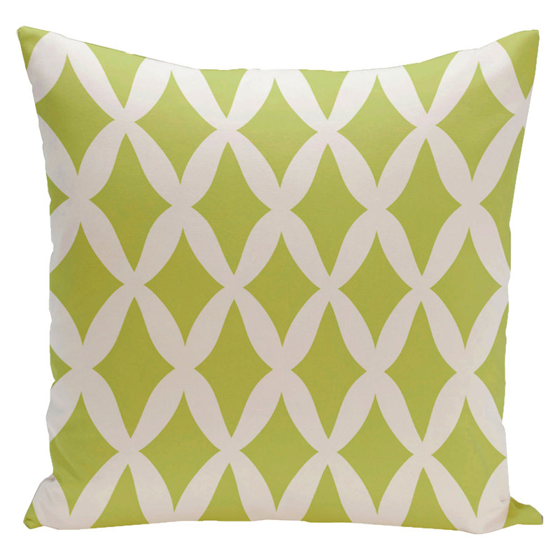 Housse de coussin carré carré et insert, Vert, H 20 po x l 20 po