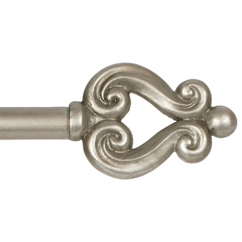 Tringle à rideaux simple Haith, H 0,625 po x l 48 po x P 0,625 po, Étain