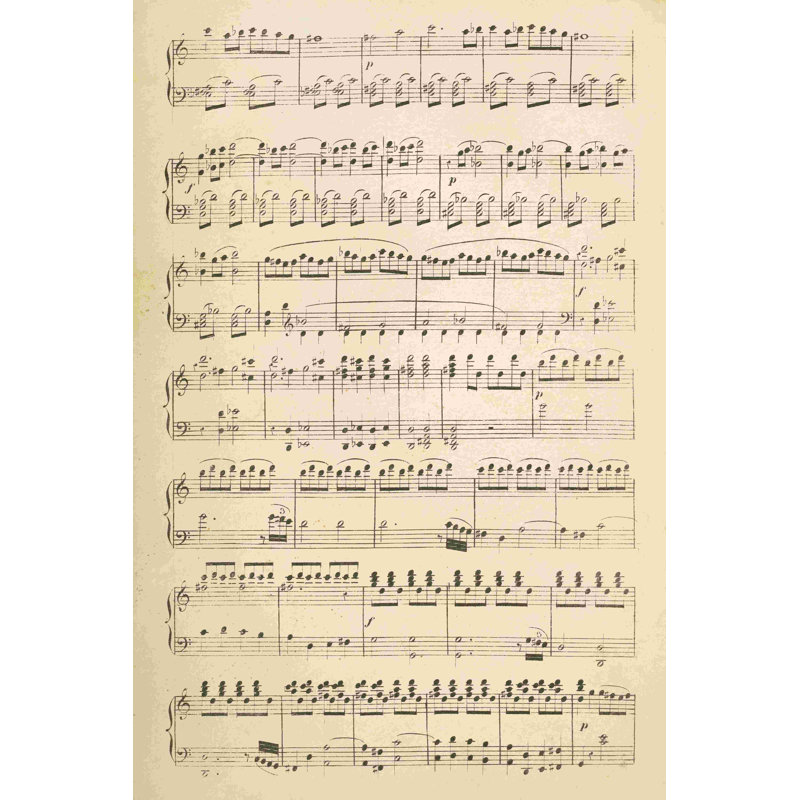 Musical Notes I, 12" H x 8" W x 1.25" D, No, Wrapped Canvas