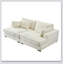 89.76 Inch Double Sleeper Sofa Cloud Couch Soft Fluffy Fabric Upholstery With Square Armrests
